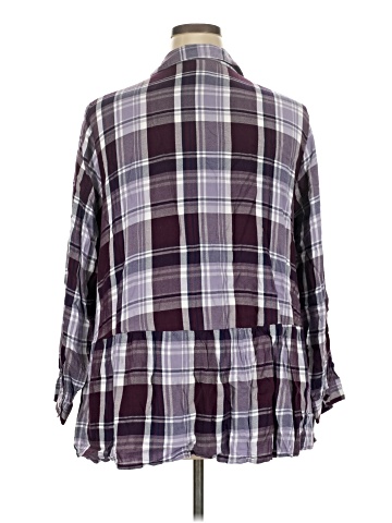 Catherines 3/4 Sleeve Button-Down Shirt (view 2)