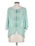 Solemio Teal 3/4 Sleeve Blouse Size S - photo 2