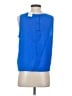 J.Crew Factory Store 100% Polyester Blue Sleeveless Top Size S - photo 2