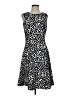 Kasper Animal Print Black Cocktail Dress Size 4 - photo 1