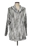 Nic + Zoe Metallic Silver Pullover Sweater Size L - photo 1