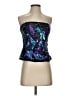 Black Tie 100% Silk Blue Tube Top Size M - photo 1