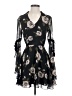 Bebe 100% Polyester Floral Black Cocktail Dress Size 0 - photo 1