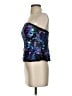 Black Tie 100% Silk Blue Tube Top Size M - photo 5