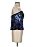 Black Tie 100% Silk Blue Tube Top Size M - photo 4