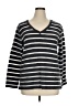 Ava & Viv Stripes Gray Pullover Sweater Size 14 (X) - photo 1