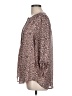 Maurices 100% Polyester Animal Print Brown 3/4 Sleeve Blouse Size L - photo 5