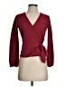 TeXTURE & THREAD Madewell Burgundy Long Sleeve Blouse Size XXS - photo 1