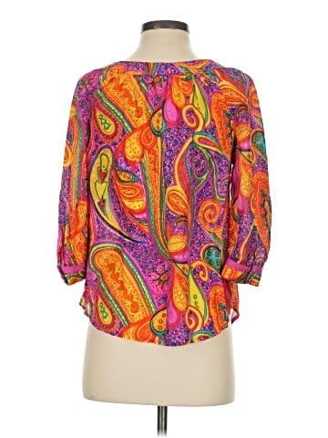 Trina Turk 3/4 Sleeve Silk Top (view 2)