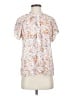 Unbranded 100% Polyester Floral White Short Sleeve Blouse Size S - photo 1