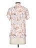 Unbranded 100% Polyester Floral White Short Sleeve Blouse Size S - photo 2