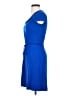 Cache Solid Blue Casual Dress Size S - photo 5
