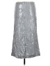 Madewell 100% Viscose Metallic Silver Formal Skirt Size 6 - photo 2