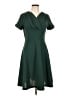 Assorted Brands Solid Green Casual Dress Size L - photo 1