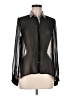 Ambiance Apparel 100% Polyester Metallic Black Long Sleeve Blouse Size M - photo 1