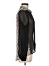 Ambiance Apparel 100% Polyester Metallic Black Long Sleeve Blouse Size M - photo 4