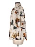 Shein Print Tan Short Sleeve Blouse Size M - photo 5