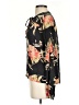 Billabong 100% Rayon Floral Black Long Sleeve Blouse Size S - photo 5