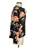Billabong 100% Rayon Floral Black Long Sleeve Blouse Size S - photo 4