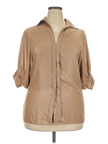 BCBGMAXAZRIA 3/4 Sleeve Button-Down Shirt (view 1)