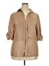 BCBGMAXAZRIA Tan 3/4 Sleeve Button-Down Shirt Size 2X (estimated) - photo 1