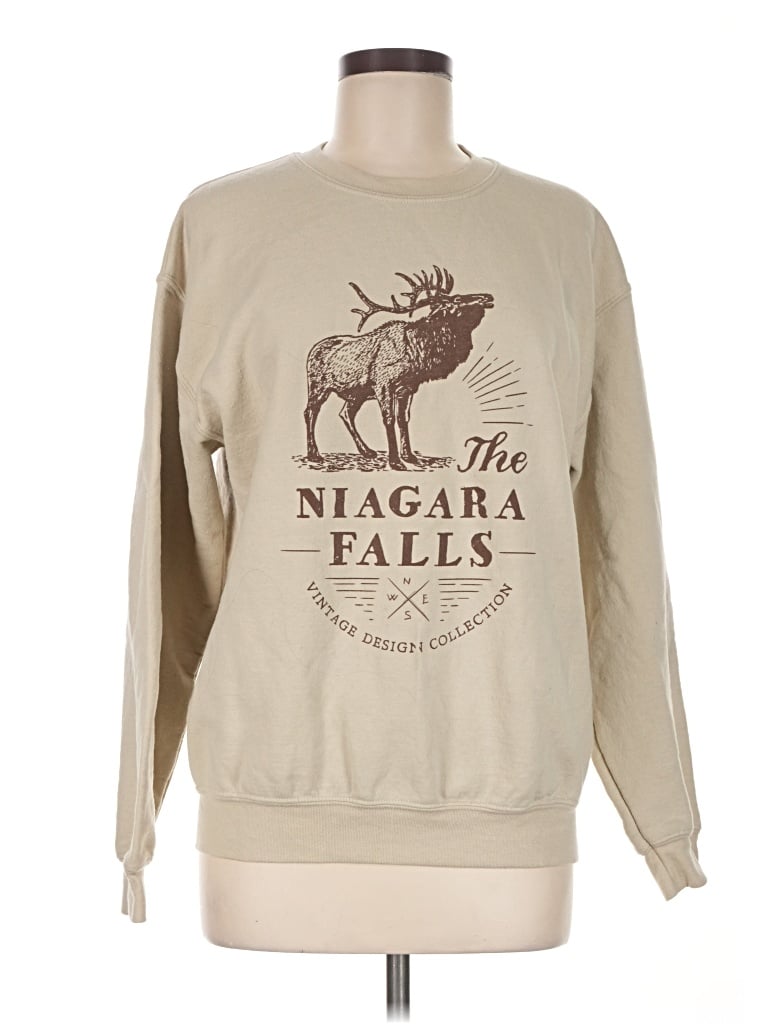 Pre-owned Gildan Pullover Sweater In Tan