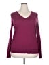 Katherine Barclay 100% Merino Wool Burgundy Wool Pullover Sweater Size XXL - photo 1