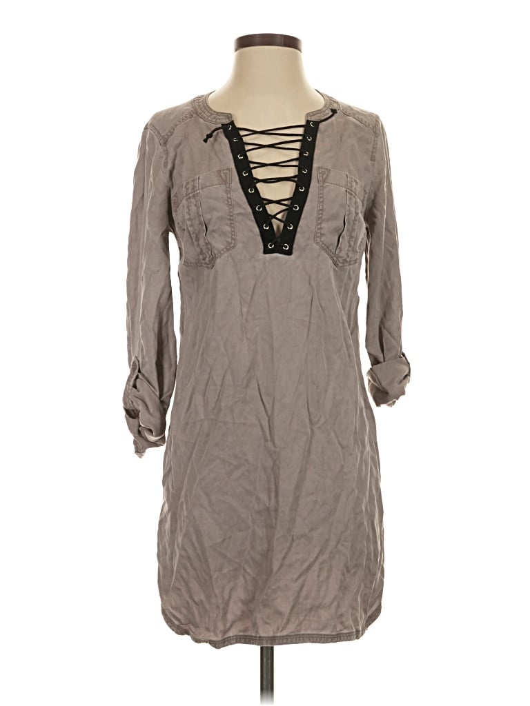 Pre-owned Express Casual Dress In Gray