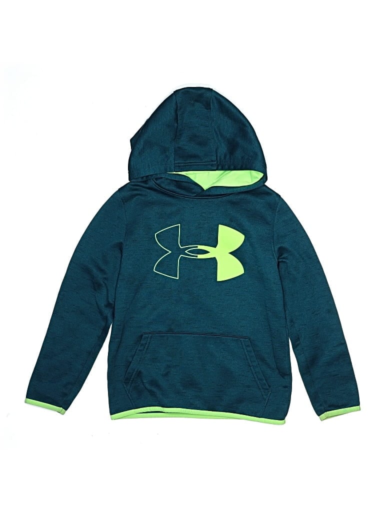Pre-owned Under Armour Kids' Pullover Hoodie In Green
