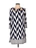 Haani Chevron-herringbone Blue Casual Dress Size M - photo 1