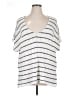 Velvet by Graham & Spencer Stripes White Pullover Sweater Size XL - photo 1