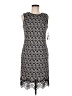 Maia Graphic Gray Casual Dress Size 6 - photo 1