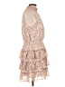 1.State 100% Polyester Paisley Tan Cocktail Dress Size L - photo 4