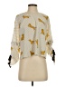 Zara Animal Print Ivory 3/4 Sleeve Blouse Size S - photo 1