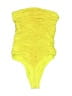 Zara Solid Yellow One Piece Swimsuit Size M - photo 1
