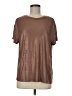 Edgely Metallic Brown Short Sleeve Top Size M - photo 1