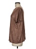 Edgely Metallic Brown Short Sleeve Top Size M - photo 5