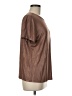 Edgely Metallic Brown Short Sleeve Top Size M - photo 4