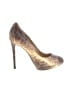 Brian Atwood 100% Leather Animal Print Snake Print Ombre Multi Color Brown Heels Size 6 - photo 1