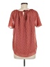 LC Lauren Conrad 100% Polyester Orange Short Sleeve Blouse Size M - photo 2