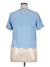 Monteau 100% Polyester Blue Short Sleeve Top Size XL - photo 2