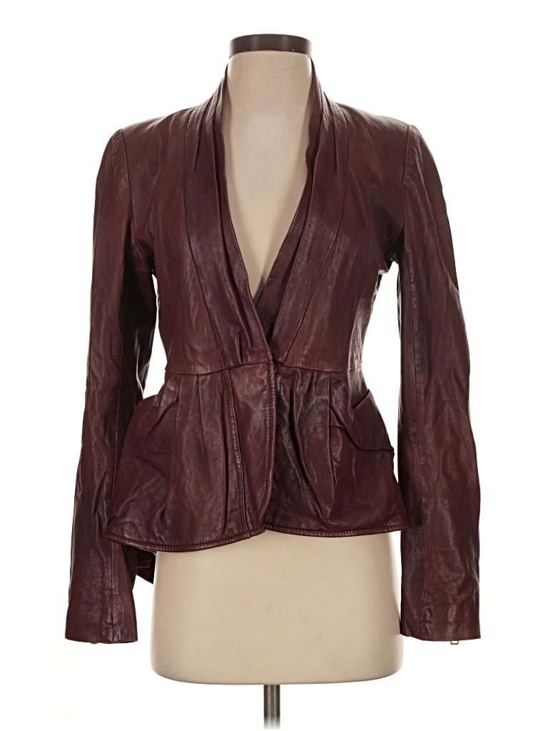 Pre-owned Nanette Lepore Blazer Jacket In Burgundy