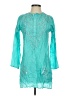 Bindya 100% Silk Teal 3/4 Sleeve Silk Top Size S - photo 1