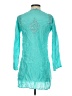 Bindya 100% Silk Teal 3/4 Sleeve Silk Top Size S - photo 2
