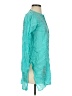 Bindya 100% Silk Teal 3/4 Sleeve Silk Top Size S - photo 4