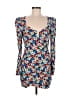 Zara Floral Blue Cocktail Dress Size M - photo 1