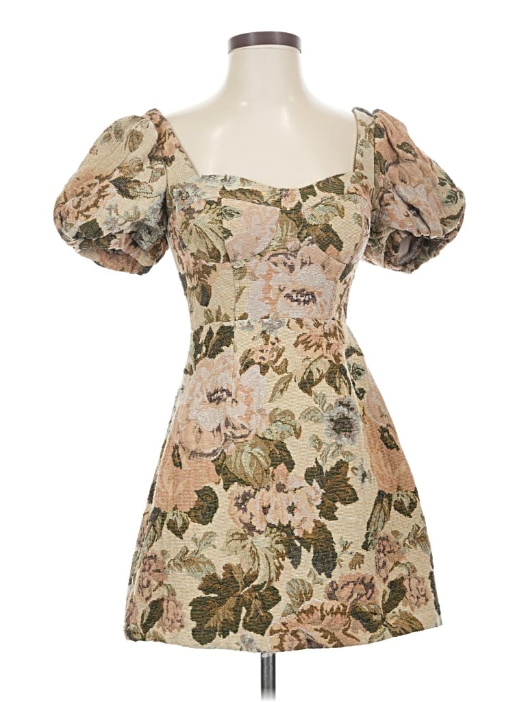 Pre-owned Assorted Brands Cocktail Dress In Brown