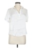 Olivaceous White Short Sleeve Blouse Size M - photo 1