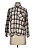 Love Notes 100% Cotton Plaid Gray 3/4 Sleeve Blouse Size S - photo 1
