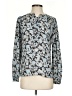 Ann Taylor LOFT Outlet 100% Polyester Floral Blue Long Sleeve Blouse Size XS - photo 1